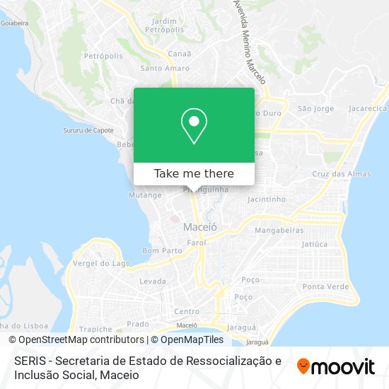 SERIS - Secretaria de Estado de Ressocialização e Inclusão Social map