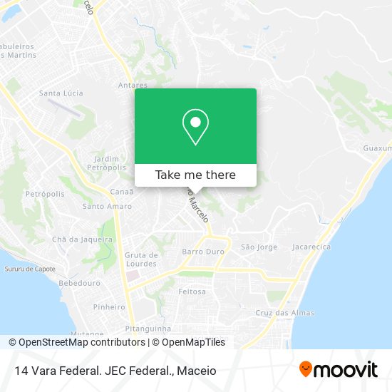 14 Vara Federal. JEC Federal. map