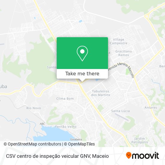 CSV centro de inspeção veicular GNV map