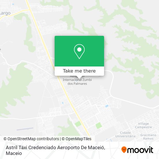 Mapa Astril Táxi Credenciado Aeroporto De Maceió