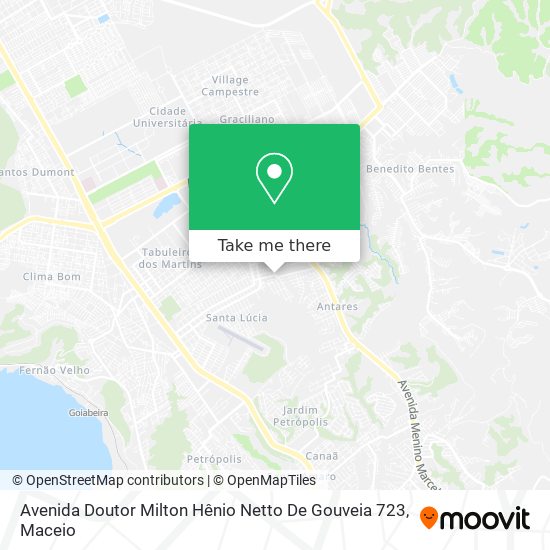 Mapa Avenida Doutor Milton Hênio Netto De Gouveia 723