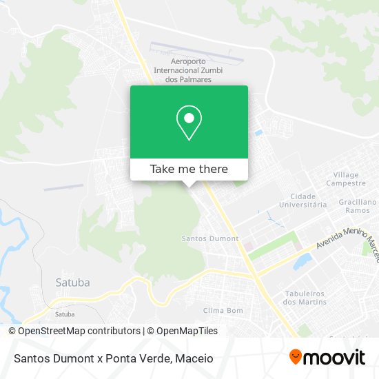 Santos Dumont x Ponta Verde map