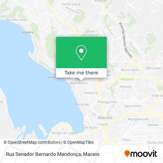 Mapa Rua Senador Bernardo Mendonça