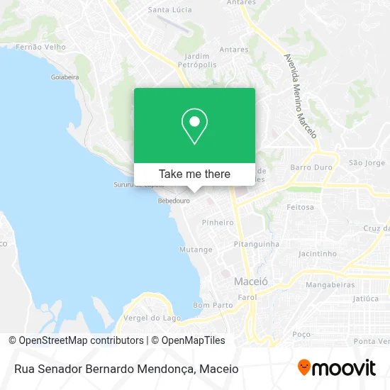 Rua Senador Bernardo Mendonça map