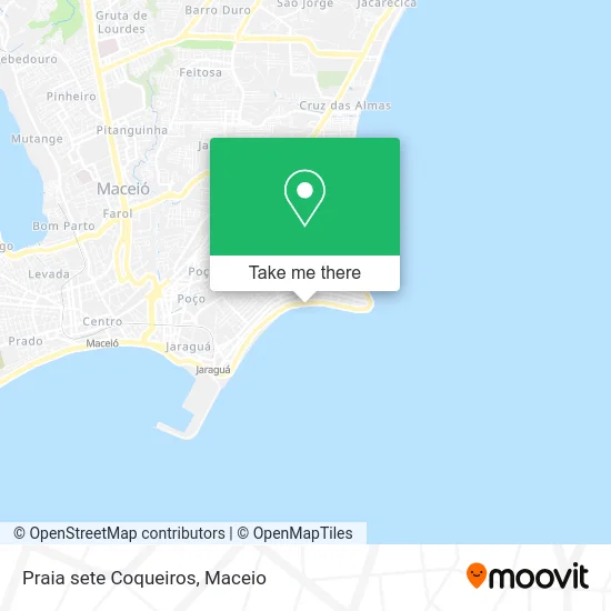 Praia sete Coqueiros map