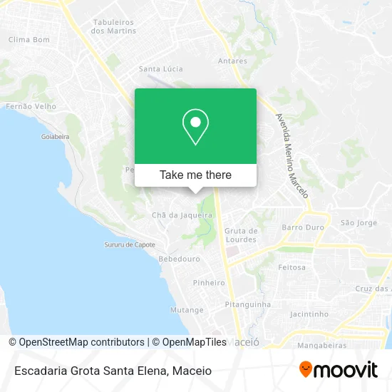 Escadaria Grota Santa Elena map