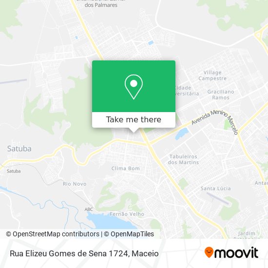 Mapa Rua Elizeu Gomes de Sena 1724