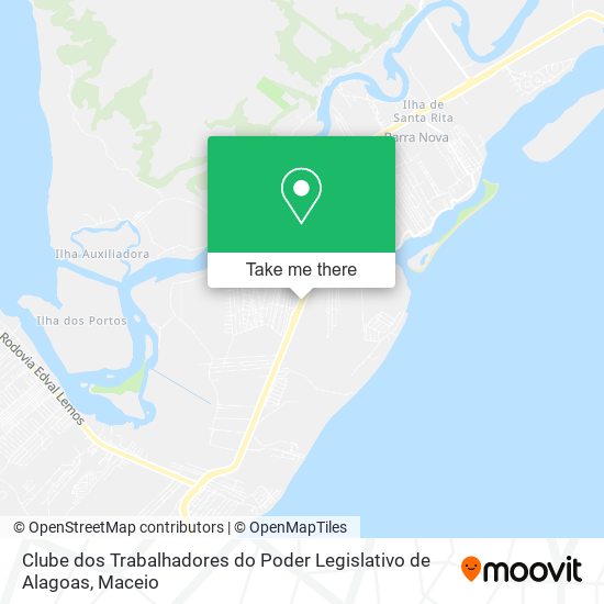 Clube dos Trabalhadores do Poder Legislativo de Alagoas map