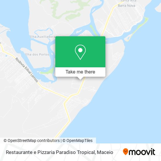 Mapa Restaurante e Pizzaria Paradiso Tropical