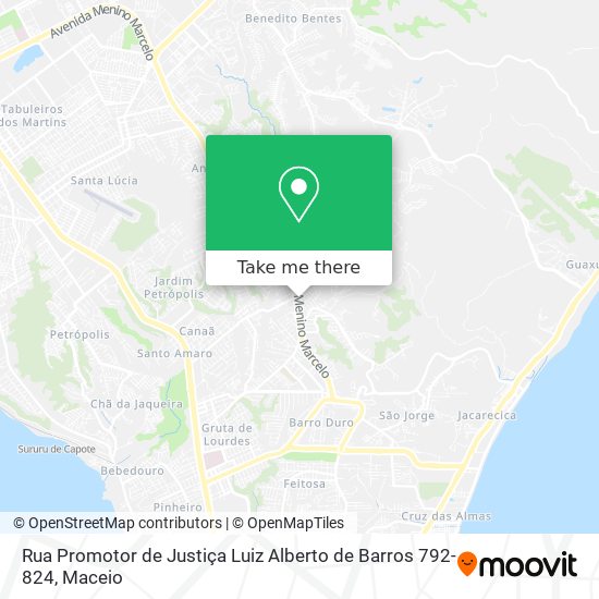Mapa Rua Promotor de Justiça Luiz Alberto de Barros 792-824