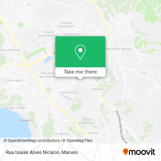 Rua Isaias Alves Nicácio map