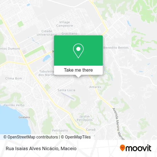 Rua Isaias Alves Nicácio map