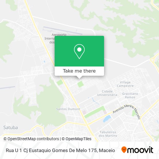 Mapa Rua U 1 Cj Eustaquio Gomes De Melo 175