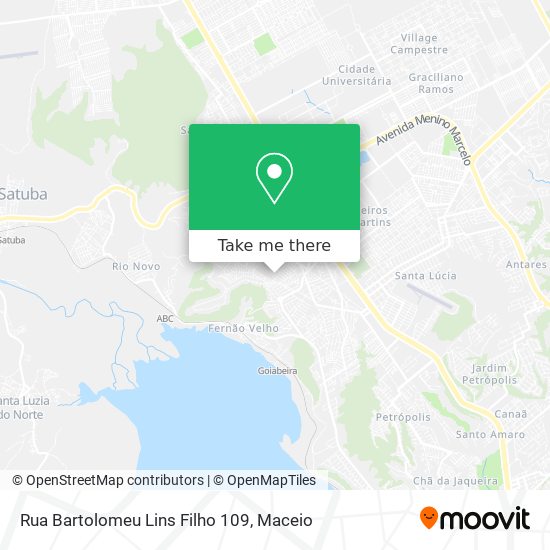 Rua Bartolomeu Lins Filho 109 map