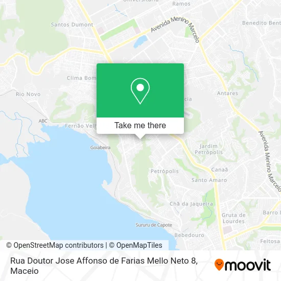 Rua Doutor Jose Affonso de Farias Mello Neto 8 map