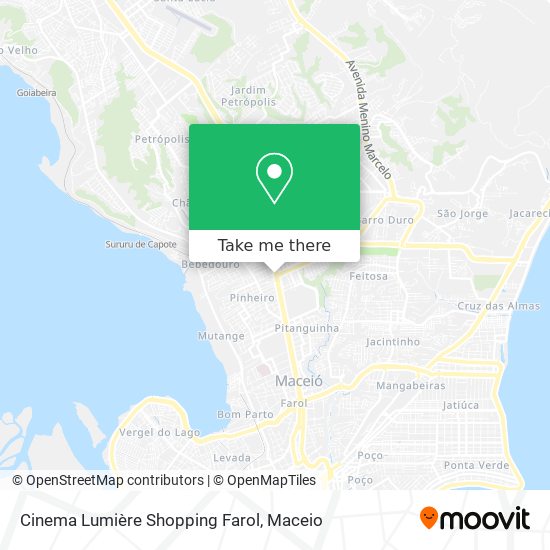 Mapa Cinema Lumière Shopping Farol