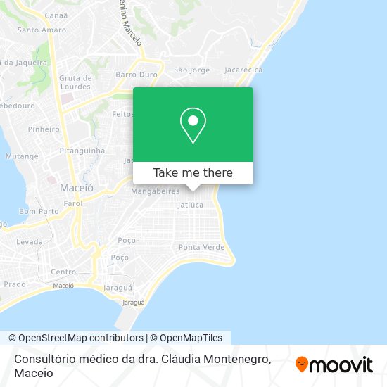 Mapa Consultório médico da dra. Cláudia Montenegro