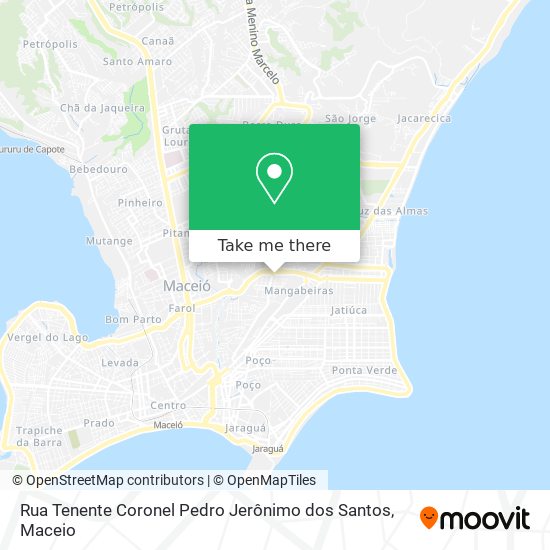 Mapa Rua Tenente Coronel Pedro Jerônimo dos Santos