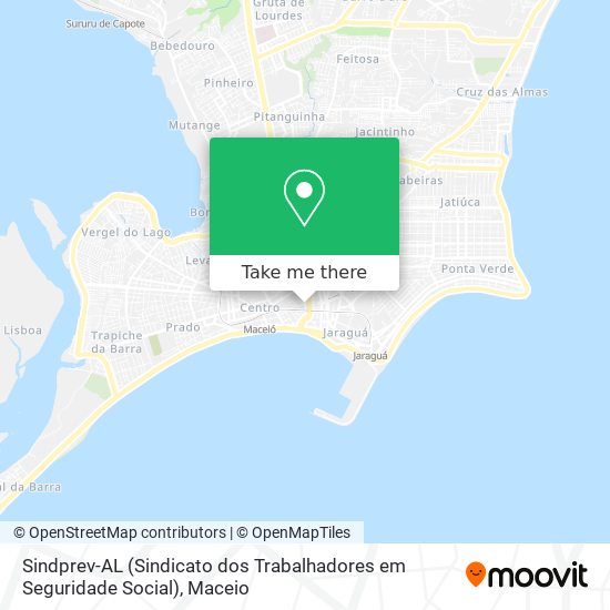 Mapa Sindprev-AL (Sindicato dos Trabalhadores em Seguridade Social)