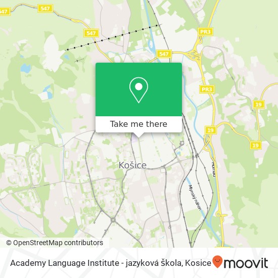 Academy Language Institute - jazyková škola map