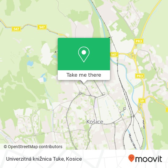 Univerzitná knižnica Tuke map