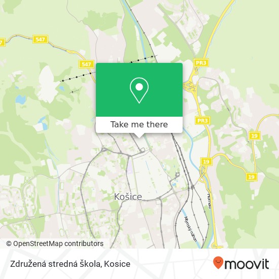 Združená stredná škola map