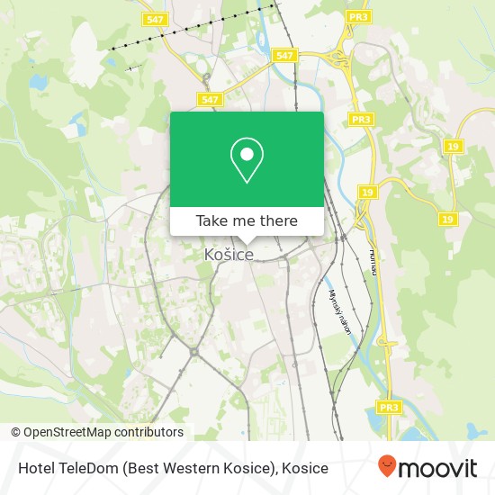 Hotel TeleDom (Best Western Kosice) map