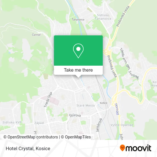 Hotel Crystal map