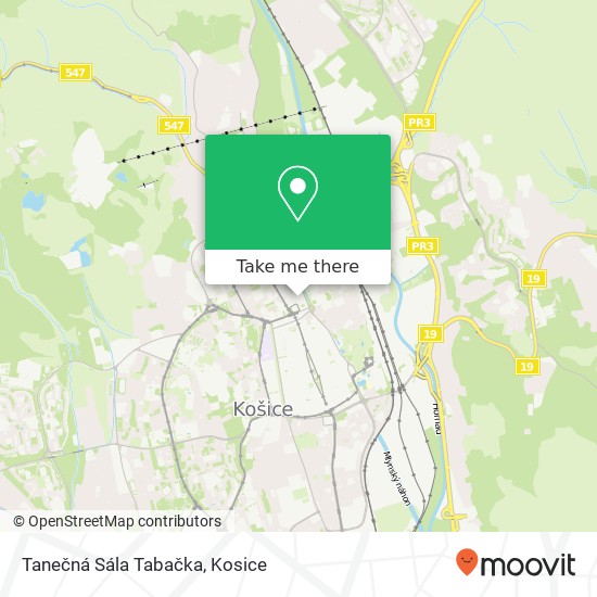 Tanečná Sála Tabačka map