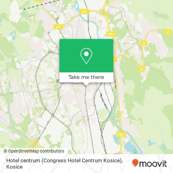 Hotel centrum (Congress Hotel Centrum Kosice) map