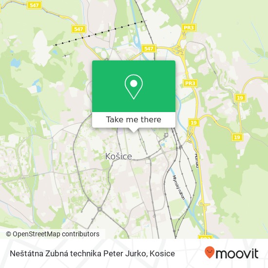 Neštátna Zubná technika Peter Jurko map