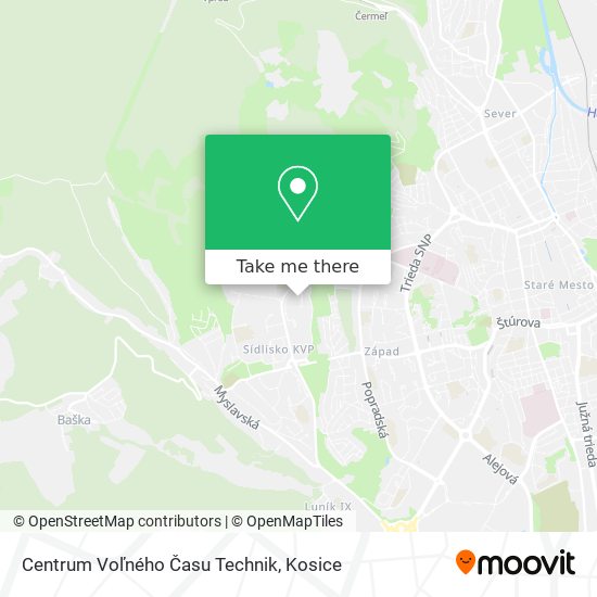 Centrum Voľného Času Technik map