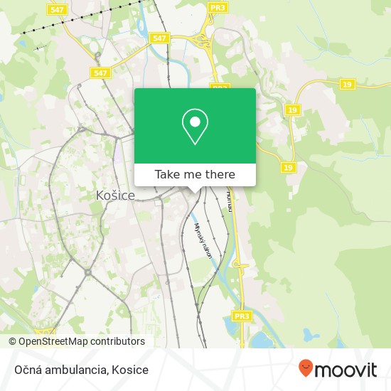 Očná ambulancia map