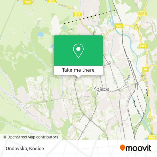 Ondavská map