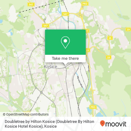 Doubletree by Hilton Kosice (Doubletree By Hilton Kosice Hotel Kosice) map