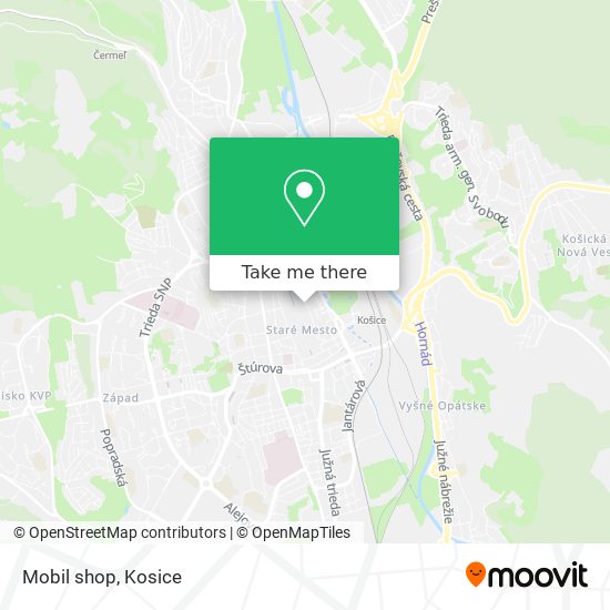 Mobil shop map