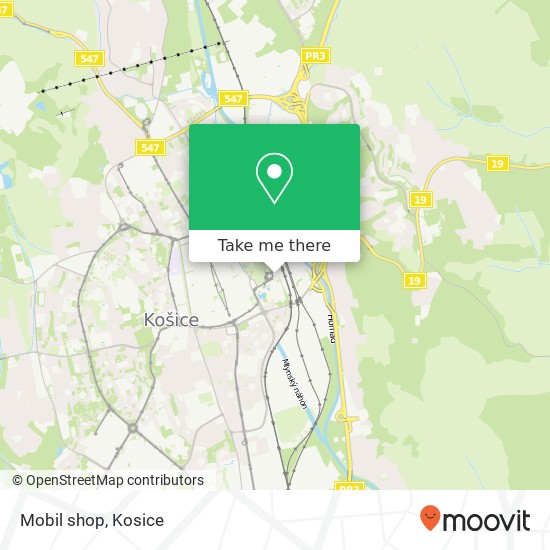 Mobil shop map