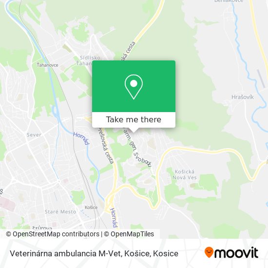 Veterinárna ambulancia M-Vet, Košice map