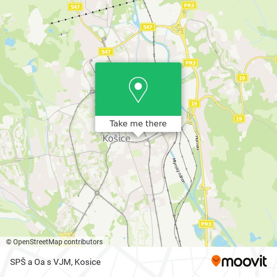 SPŠ a Oa s VJM map