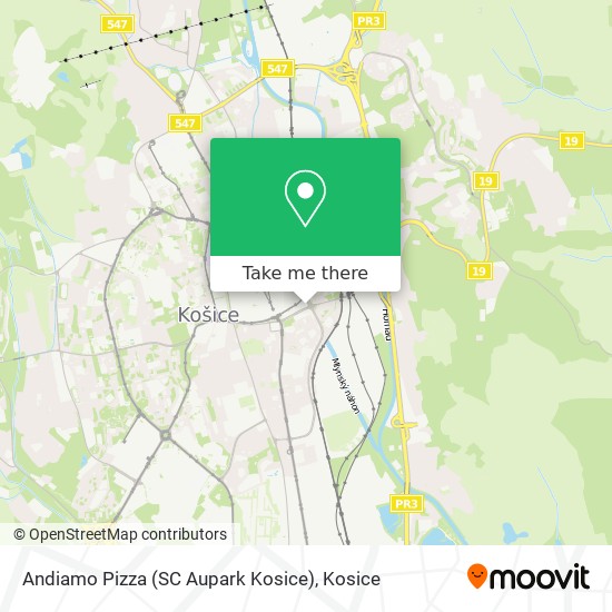 Andiamo Pizza (SC Aupark Kosice) map