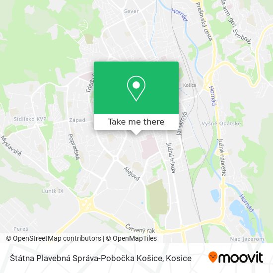 Štátna Plavebná Správa-Pobočka Košice map