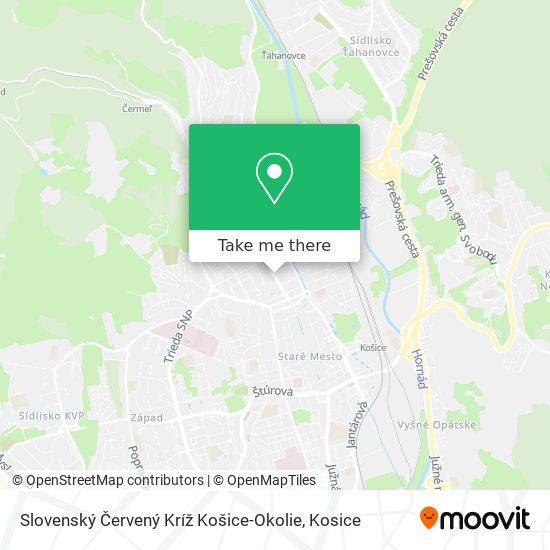 Slovenský Červený Kríž Košice-Okolie map