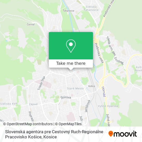 Slovenská agentúra pre Cestovný Ruch-Regionálne Pracovisko Košice map