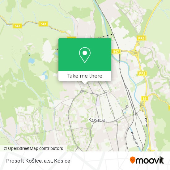 Prosoft KošIce, a.s. map