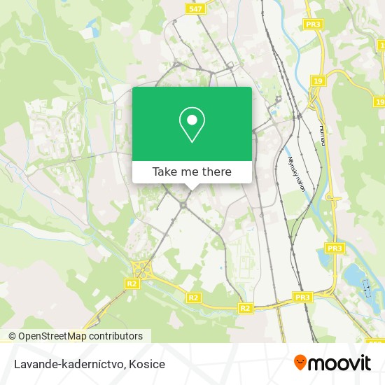 Lavande-kaderníctvo map