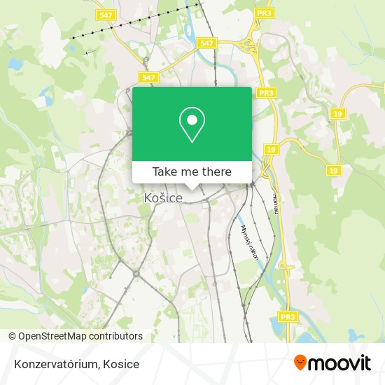 Konzervatórium map