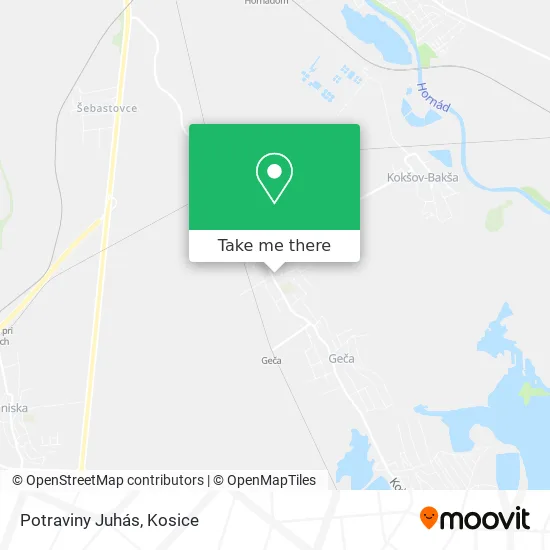Potraviny Juhás map