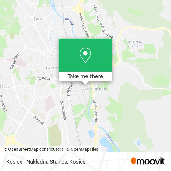 Košice - Nákladná Stanica map