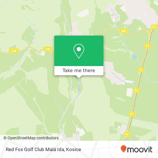 Red Fox Golf Club Malá Ida map