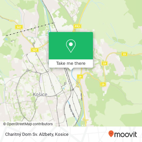 Charitný Dom Sv. Alžbety map